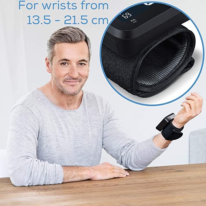 Beurer BC 54 App Connected Wrist Blood Pressure Monitor Inflation Technology Color Risk Indicator and Arrhythmia Detection Wrist Size 13.5cm-21.5cm Medical Device