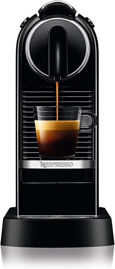 De'Longhi Nespresso Citiz EN167.B Capsule Coffee Machine, High Pressure Pump and Ideal Thermal Temperature Control, No Aeroccino (Milk Frother) Required, Energy Saving Function, Black