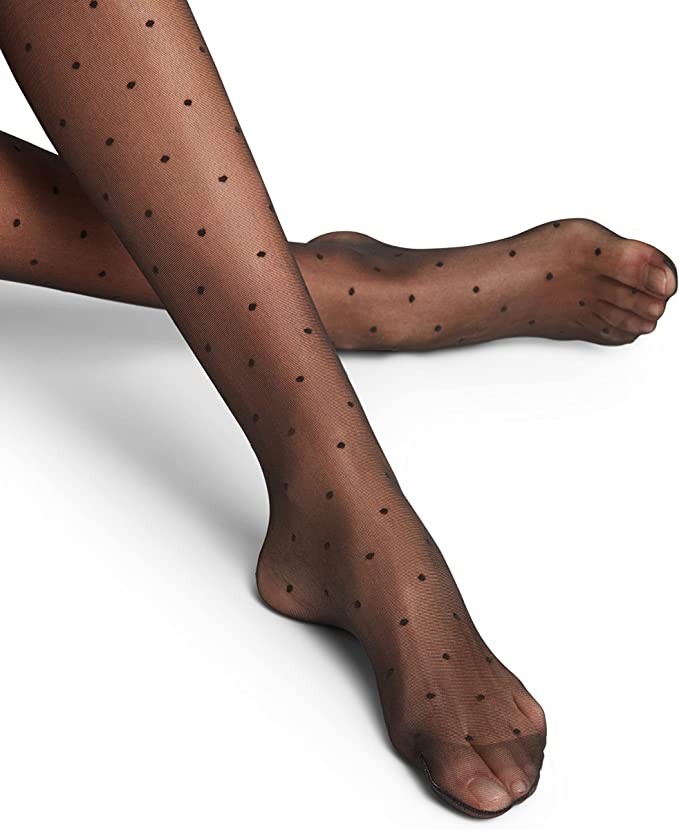 FALKE Pantyhose Dots 15 Denier Ladies Black Blue More Color Enhanced Stockings Pattern Transparent Rip Resistant Matte With Dots 1 Piece