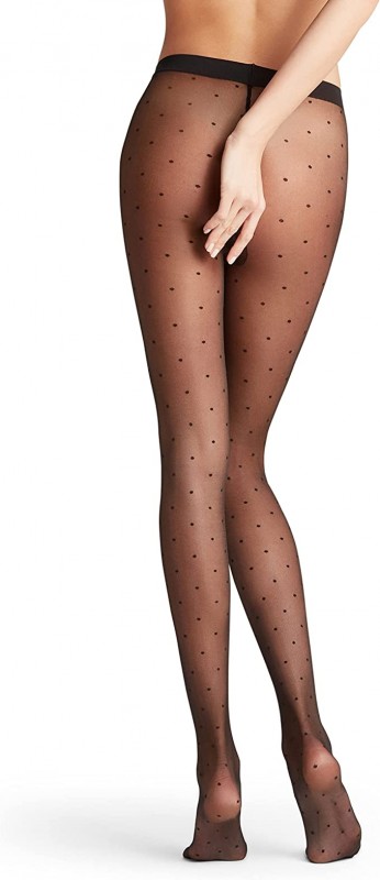 FALKE Pantyhose Dots 15 Denier Ladies Black Blue More Color Enhanced Stockings Pattern Transparent Rip Resistant Matte With Dots 1 Piece