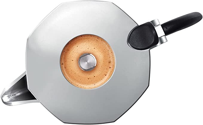 Rommelsbacher espresso gift set RK 505 / K-mini cooking plate, diameter 80 mm, infinitely adjustable, original Bialetti moka pot, 90 ml cream-forming brewing system, incl. 100 g mocha grind, black/sil