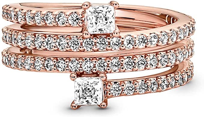 Pandora Pandora Women's Ring Triple Spiral Rose Gold 180051C01