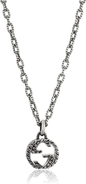 GUCCI Gucci silver necklace INTERLOCKING G GU-455307-J8400-0811