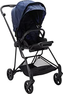 Cybex Mios 2 Stroller, Foldable, Reversible Seat, Smooth Ride, All Wheel Suspension, Extra Storage, Adjustable Leg Rests, XXL Awning, Indigo Blue, with Chrome/Black Frame
