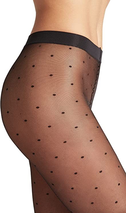 FALKE Pantyhose Dots 15 Denier Ladies Black Blue More Color Enhanced Stockings Pattern Transparent Rip Resistant Matte With Dots 1 Piece
