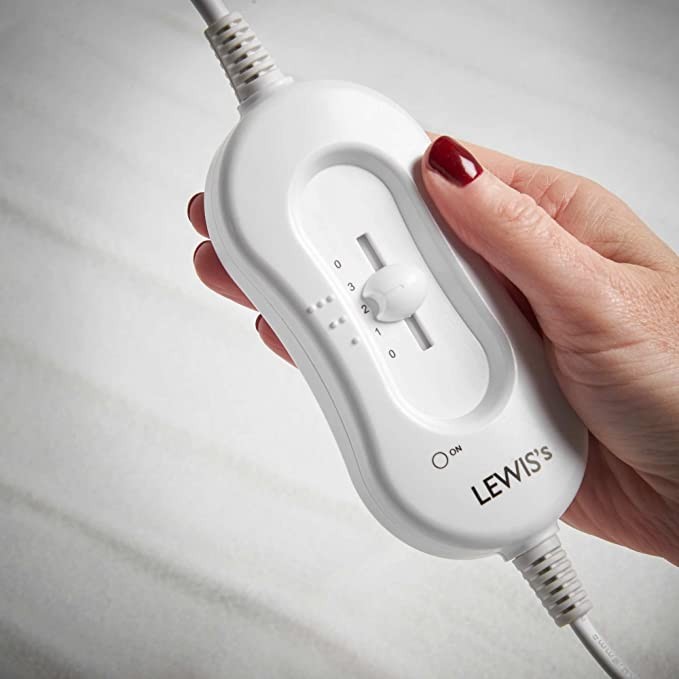 LEWIS'S premium comfort electric blanket-electric blanket-lace design blanket 3 sizes and 3 power settings (King)