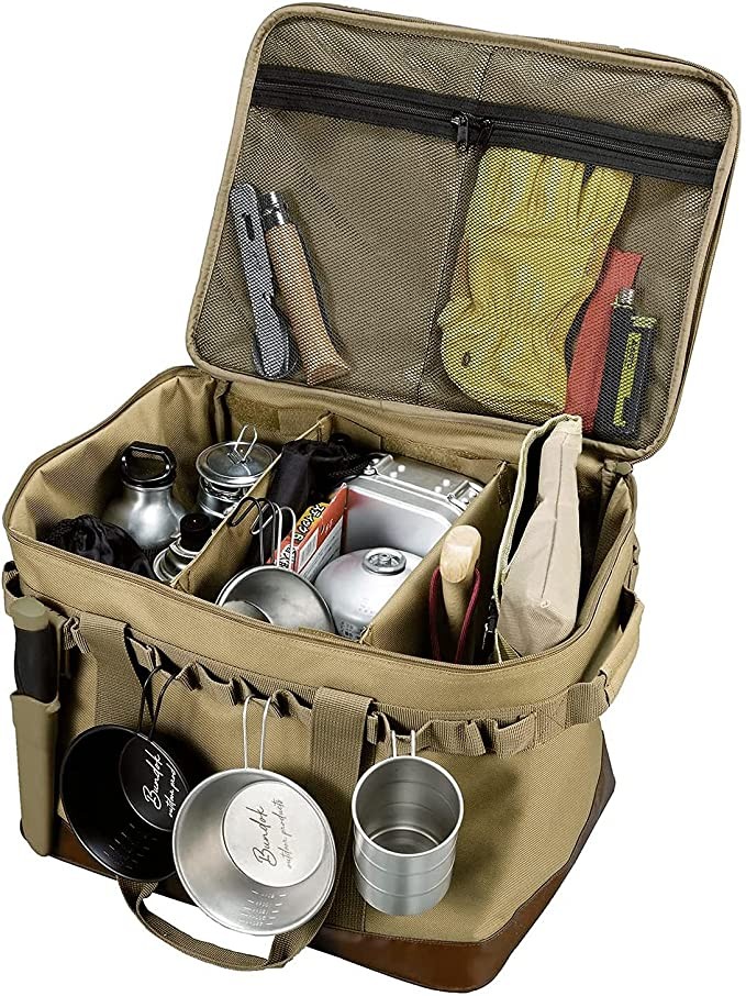 BUNDOK Camping Gear Bag BD-911 Camping Storage Soft Brown Standard