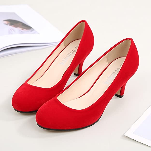 Women's inner heightening platform stiletto heels