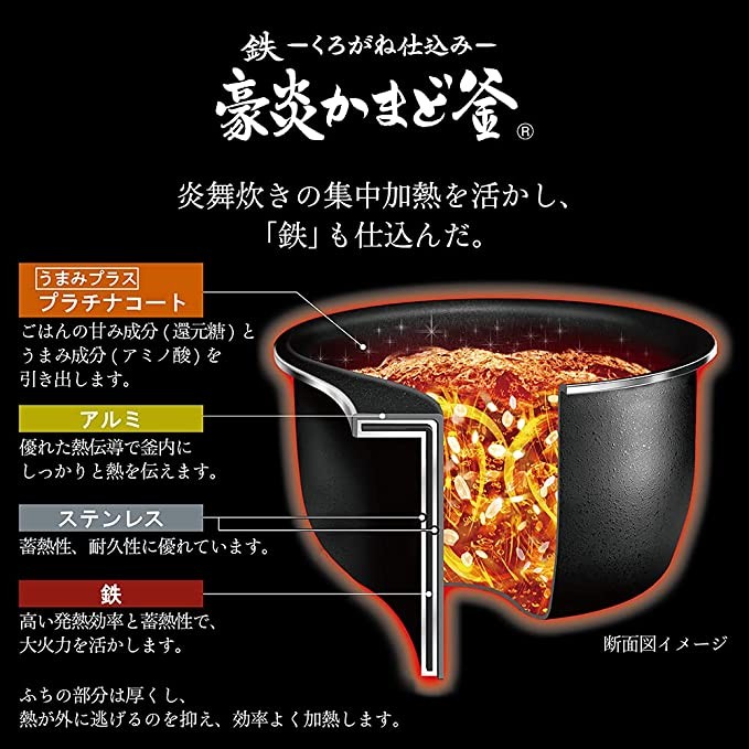 ZOJIRUSHI Pressure IH Rice Cooker (5.5cups/3L) NW-JU10-BA