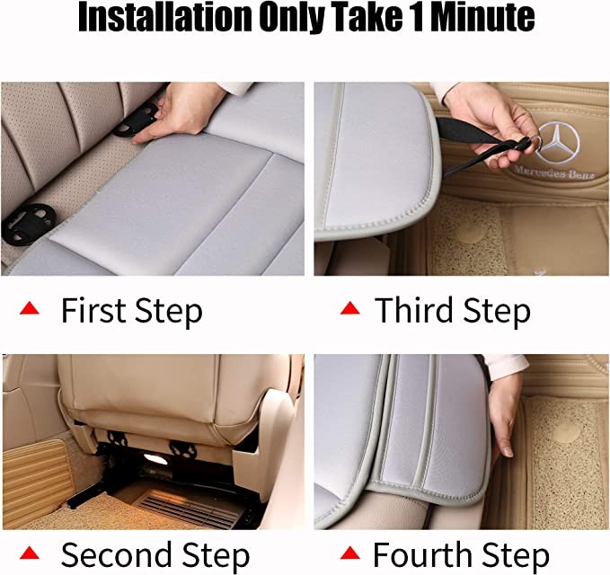 Car seat cushion, * foam cushion, suitable for cars, office chairs and families (1 piece in gray).