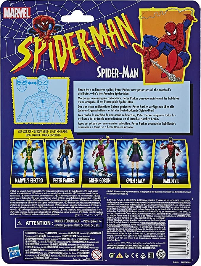 Hasbro Hasbro Marvel Legends Marvel Legends 6" Collectible Spider-Man Figure, Retro Collection