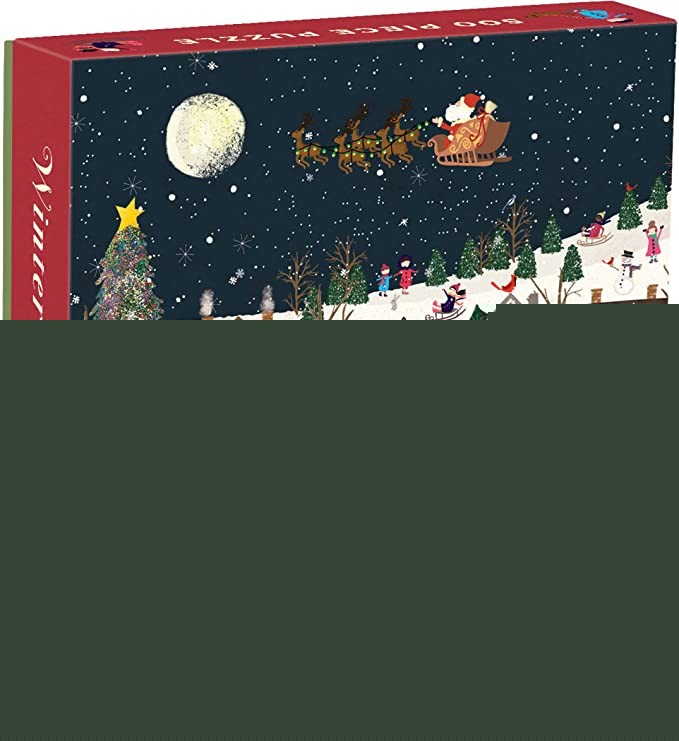 Galison Winter Wonderland 500 Piece Puzzles for Adults and Families, winter puzzles with a holiday theme