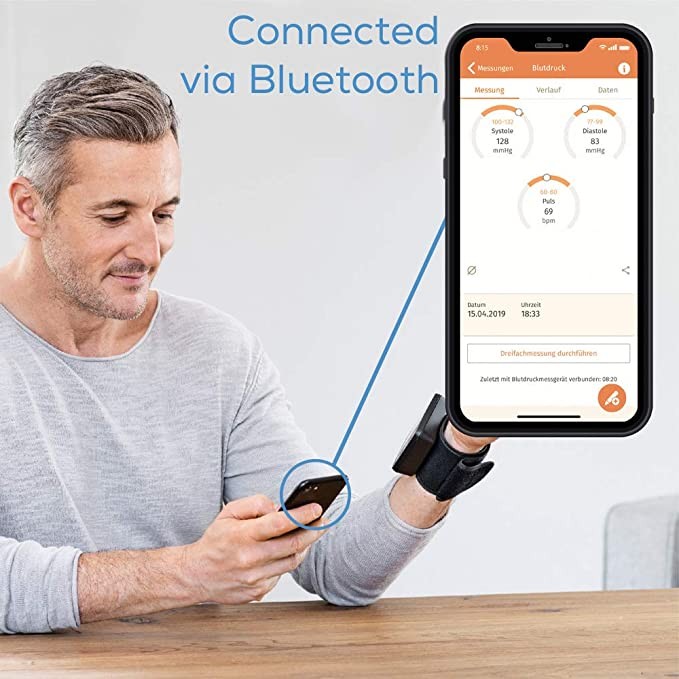 Beurer BC 54 App Connected Wrist Blood Pressure Monitor Inflation Technology Color Risk Indicator and Arrhythmia Detection Wrist Size 13.5cm-21.5cm Medical Device
