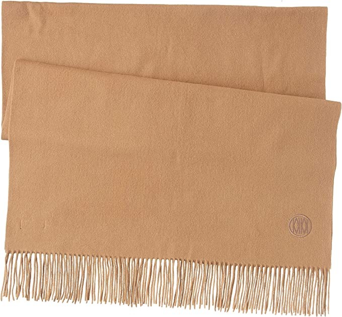 Maruya Cashmere Shawl Large Shawl Cashmere Scarf Thickening Large Shawl MaruYAMA Brand Logo Embroidery K0103KMR Ladies Camel Japanese L (equivalent to Japanese L size)