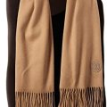 Maruya Cashmere Shawl Large Shawl Cashmere Scarf Thickening Large Shawl MaruYAMA Brand Logo Embroidery K0103KMR Ladies Camel Japanese L (equivalent to Japanese L size)