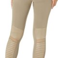 Alo Yoga Women's High Waist Biker Leggings Gravel/Gravel Gloss S