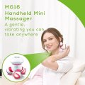 Beurer Handheld Mini Body Massager with LED Light, Soft and Comfortable Vibration, Easy Grip Handle, Portable, Gentle Pressure Point Massage, Massage Tool Easy Palm Fit, Battery Included, MG16