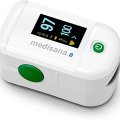 Medisana PM 100 Connects Pulse Oximeter, SpO2 Measurement, Finger Pulse Oximeter with OLED Display and One Button Operation with VitaDock+ App and Bluetooth