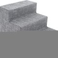 Best Pet Supplies Foam Pet Stairs/STEPS Gray Linen 3-Step