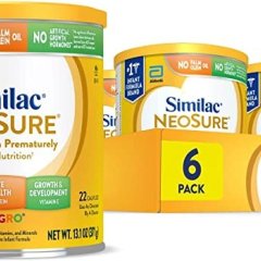 Similac Abbott NeoSure Infant Formula, Iron For Preterm Infants, Powder, 13.1 oz (371g) (6 Cans)