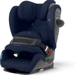 CYBEX Gold Pallas G i-Size Child Car Seat, Removable Crash Guard, 21kg, Convertible to High-Back Booster Seat, 1/2/3 Group (9-50kg), Approx. 15 months to 12 years), navy blue