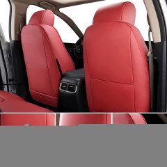 Isen CoverAuto 2017 2018 2019 2020 2021 CRV Custom Seat Cover Full Cover Artificial Leather Seat Cover (Burgundy, 2017-2021 CRV)