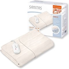 Sanitas SWB 20 wool electric blanket with safety system and 3 temperature classes, easy to fix on beds and mattresses, washable at 30 ℃, 150x80cm