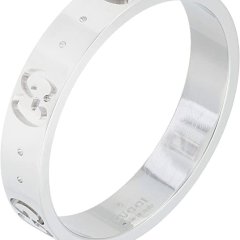 GUCCI Gucci K18 White Gold Icon Ring