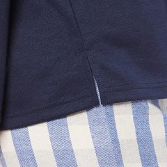 [Pegasus Japan (Hyuma Nihon)] Pajama Set Hyuma Nihon [Couple Wear ~ Printed Pajamas] KP42568 (*Blue) Ladies Navy Blue ML
