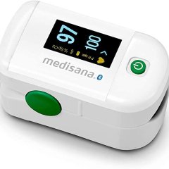 Medisana PM 100 Connects Pulse Oximeter, SpO2 Measurement, Finger Pulse Oximeter with OLED Display and One Button Operation with VitaDock+ App and Bluetooth
