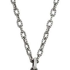 GUCCI Gucci silver necklace INTERLOCKING G GU-455307-J8400-0811