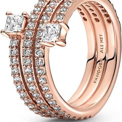Pandora Pandora Women's Ring Triple Spiral Rose Gold 180051C01