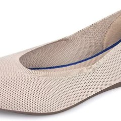 FRANK MULLY Women's Ballet Flats Pointed Toe Slip-On Knit Dress Shoes Ecru 10